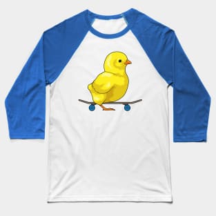 Chick Skater Skateboard Baseball T-Shirt